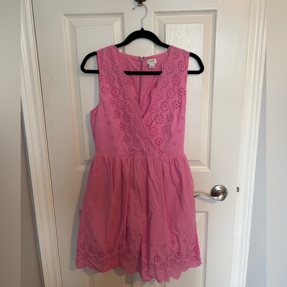 J Crew Pink Eyelet Dress